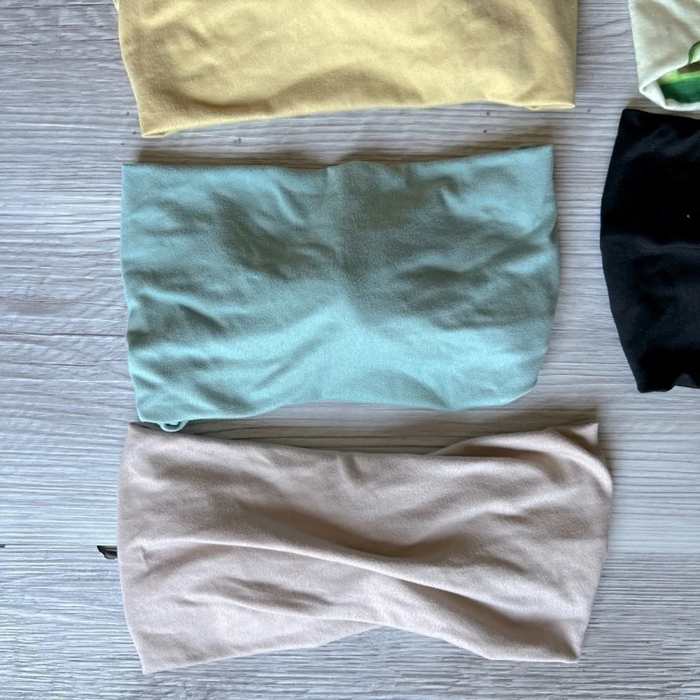 NEUTRAL headbands 8 prints colors and scrunchy EUC